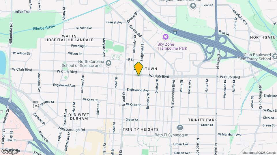 1603 W Club Blvd Map and Location Details