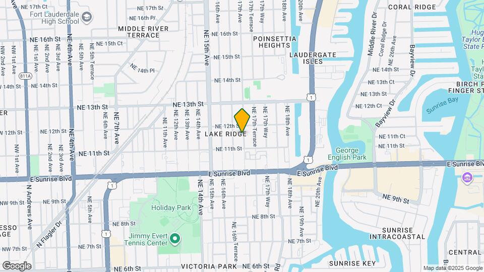 1121 NE 17th Ave Map and Location Details