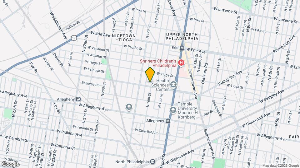 3412 N 16th St Map and Location Details