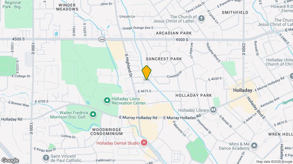 1870 Cresthill Dr, Unit #UPSTR Map and Location Details