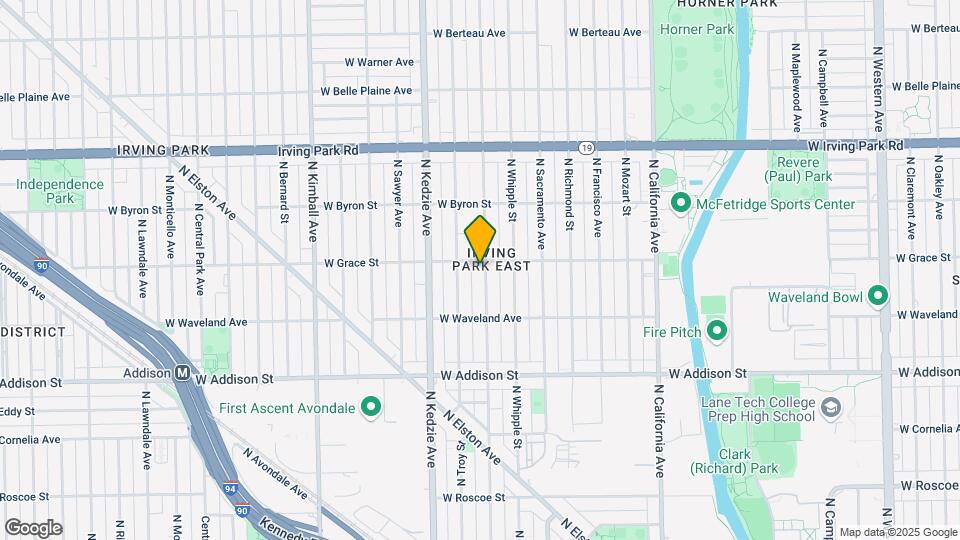 3750 N Albany Ave Map and Location Details