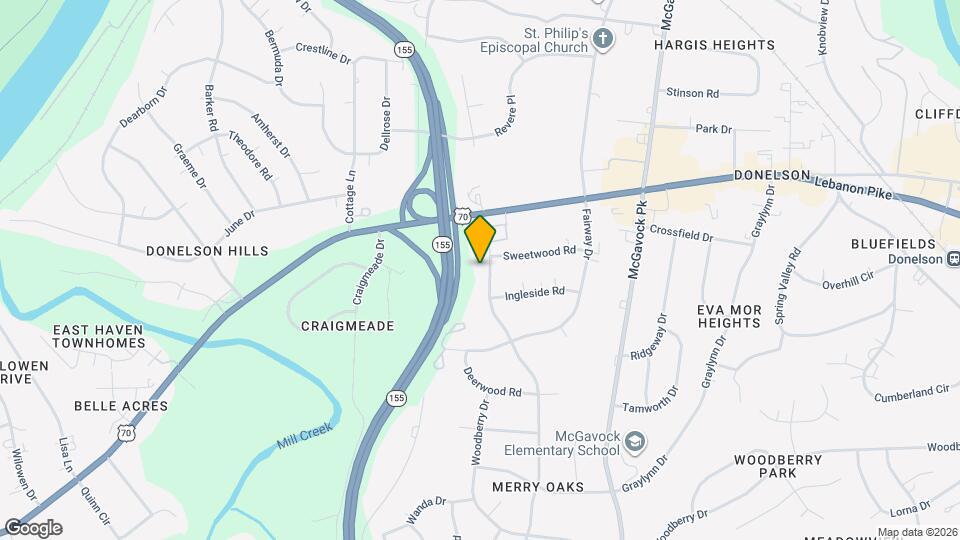 206 Blue Hills Dr Map and Location Details