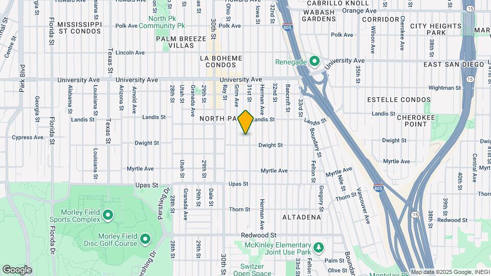 3626 31st St Map and Location Details