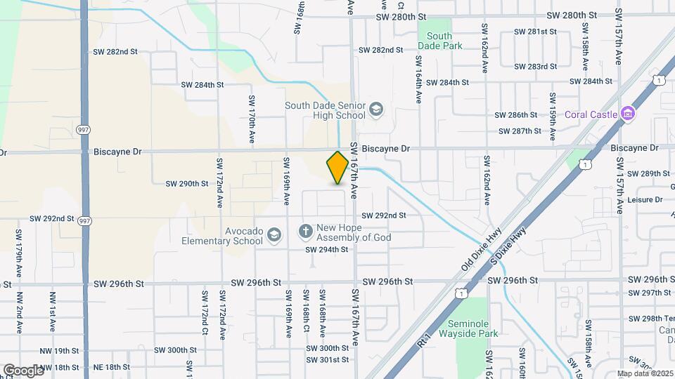 16754 SW 290th St Map and Location Details