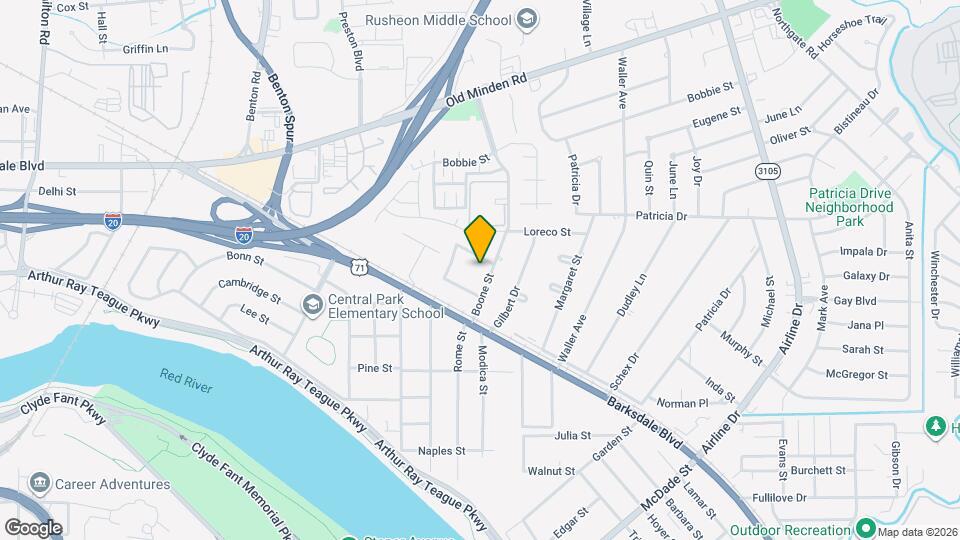 1129 Boone St Map and Location Details