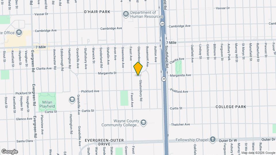 18489 Glastonbury Rd Map and Location Details