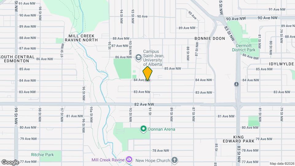 9107 84 Av NW Map and Location Details