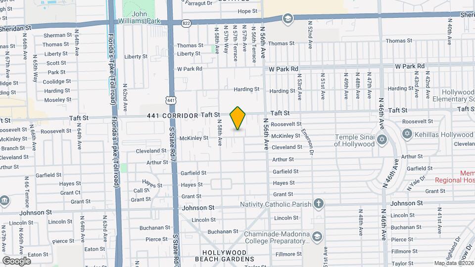1505 N 57th Terrace Map and Location Details