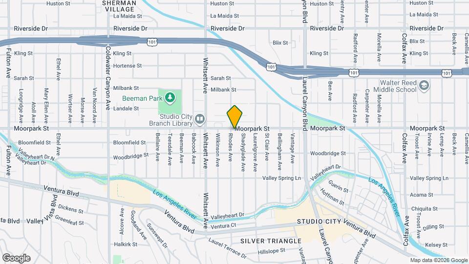 12358 Moorpark St Map and Location Details