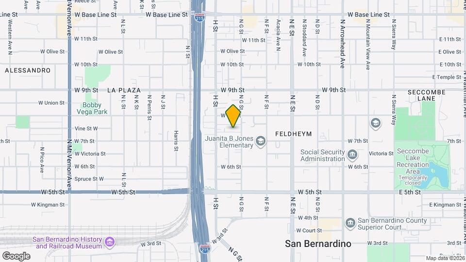 738 N G St Map and Location Details