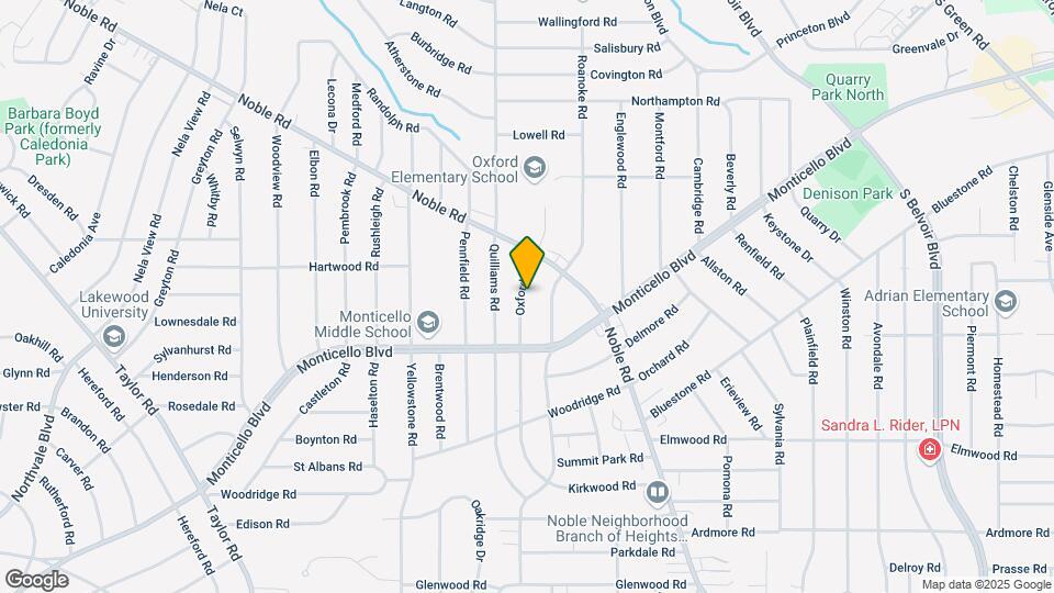 1043 Oxford Rd Map and Location Details