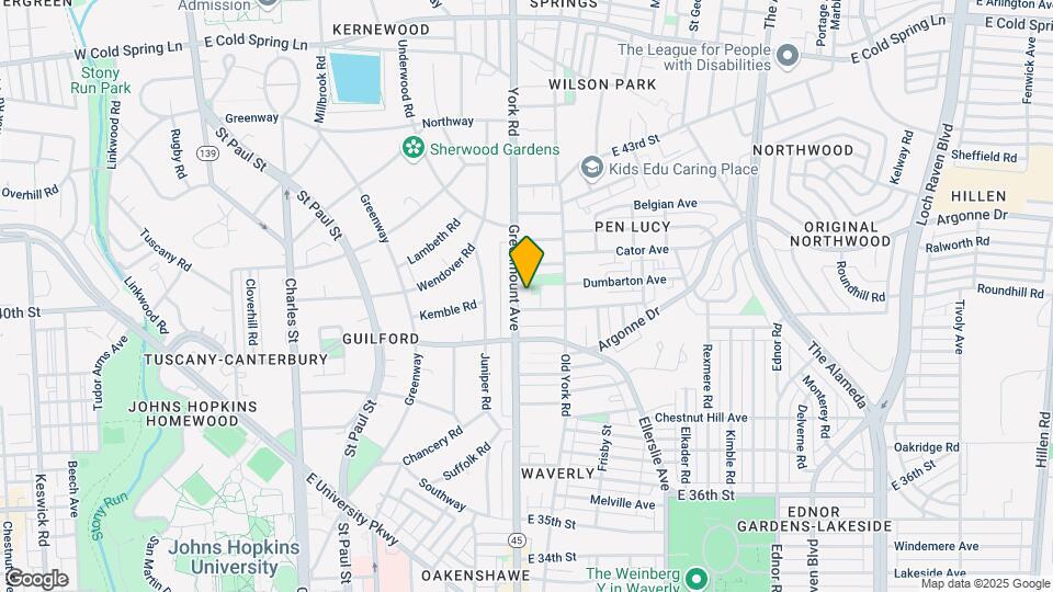 3925 Greenmount Ave Map and Location Details