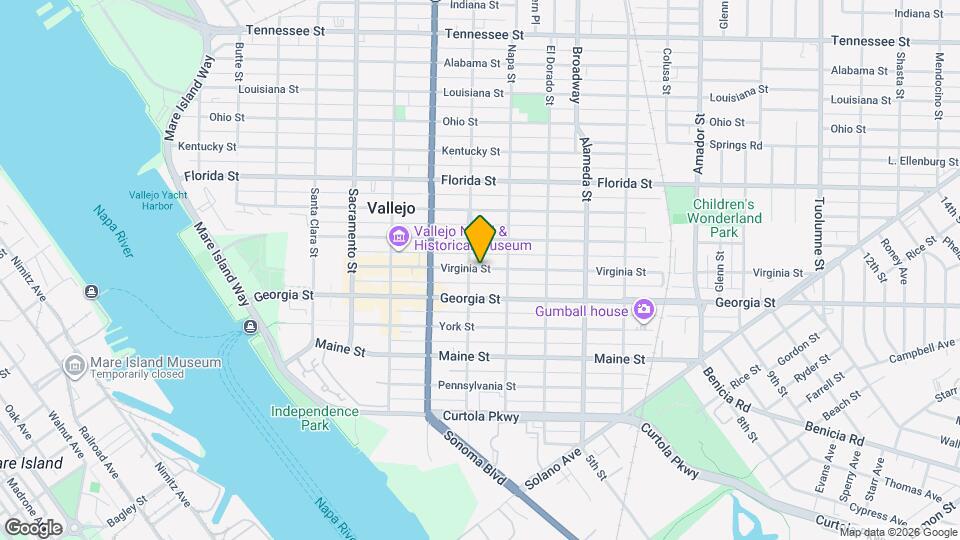 621 Virginia St Map and Location Details