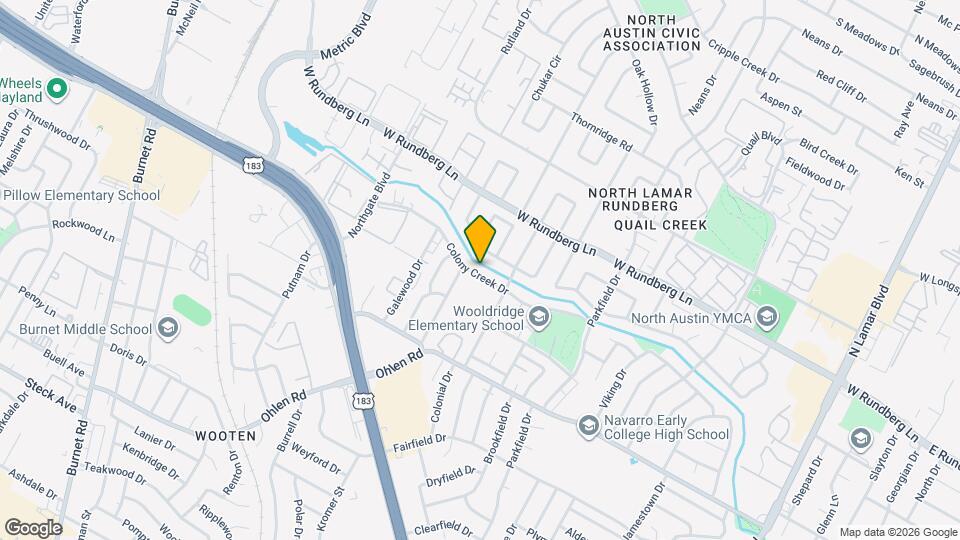 1606 Colony Creek Dr Map and Location Details