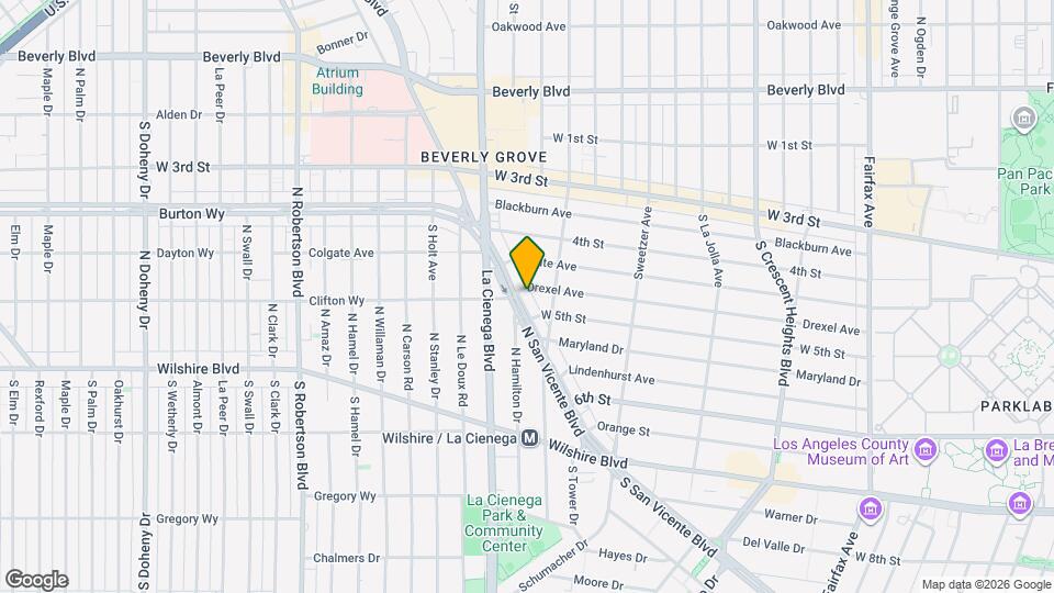 478 S San Vicente Blvd Map and Location Details