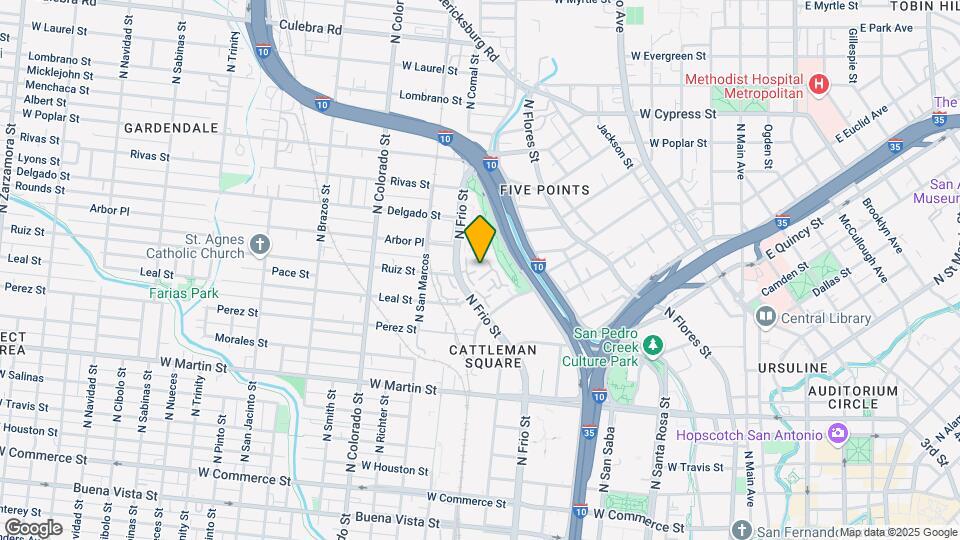 910 N Frio St Map and Location Details