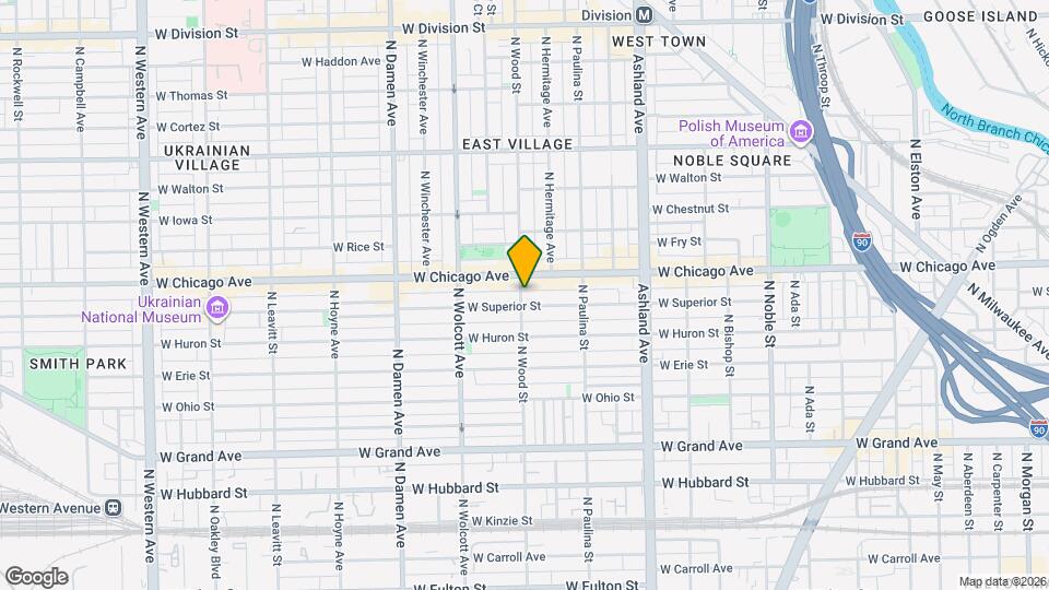 745 N Wood St Map and Location Details