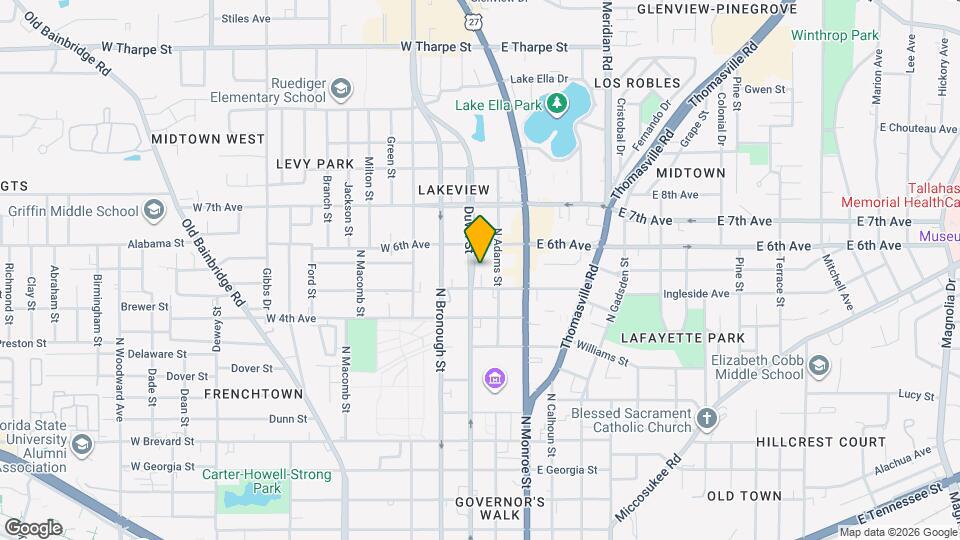 1219 N Duval St Map and Location Details