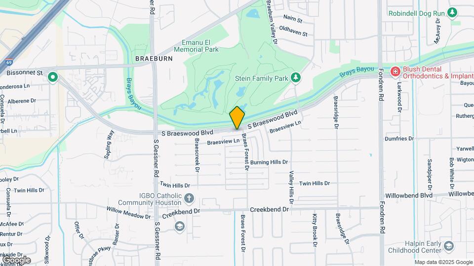 8107 S Braeswood Blvd Map and Location Details