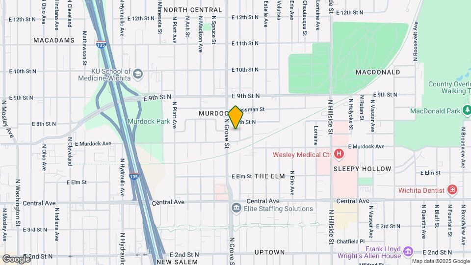 817 N Poplar St Map and Location Details