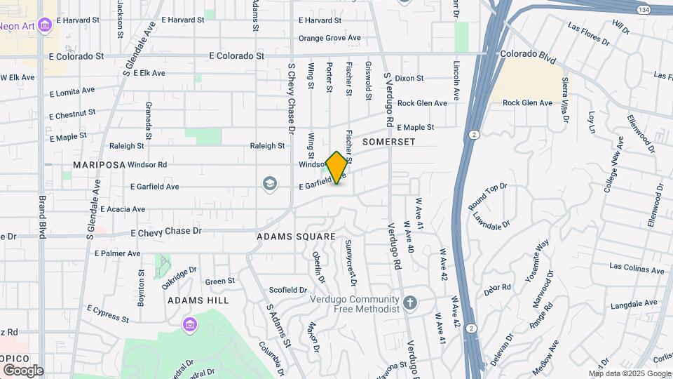 1317 E Acacia Ave Mapa y Detalles de la Ubicación