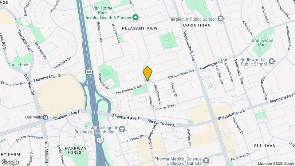 114 Old Sheppard Ave Map and Location Details