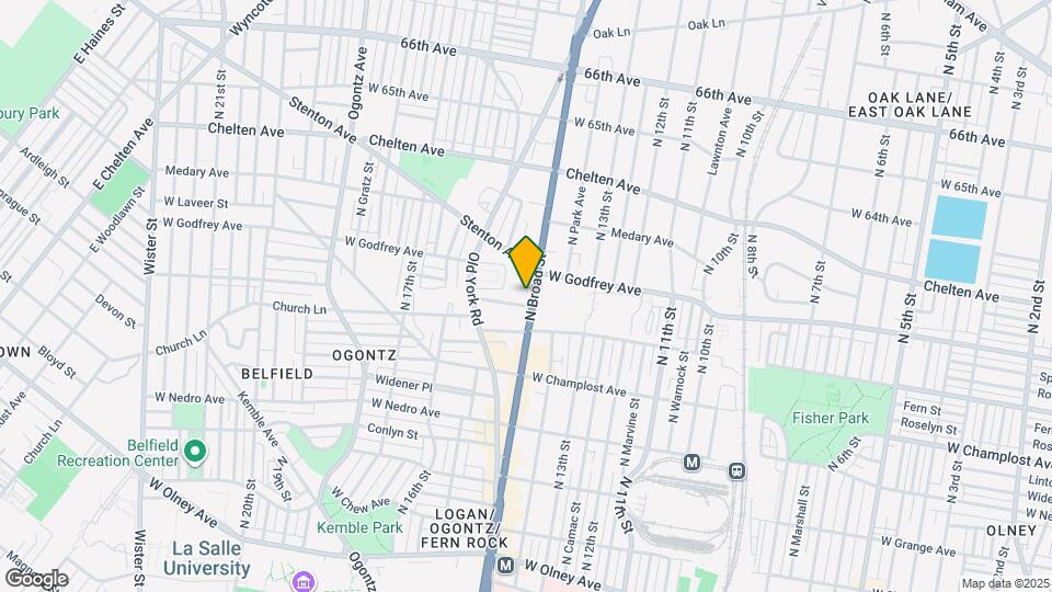 6122 N Broad St Map and Location Details