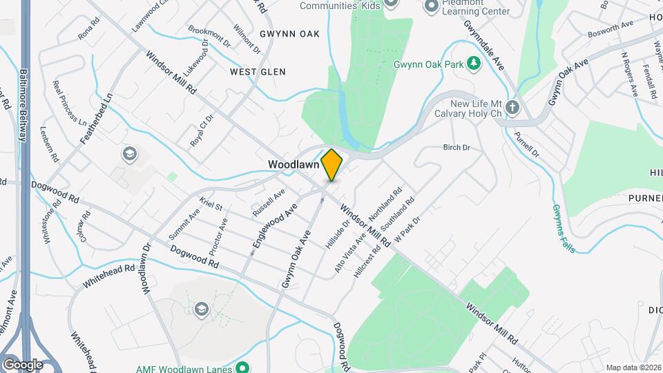2105a Gwynn Oak Ave Map and Location Details