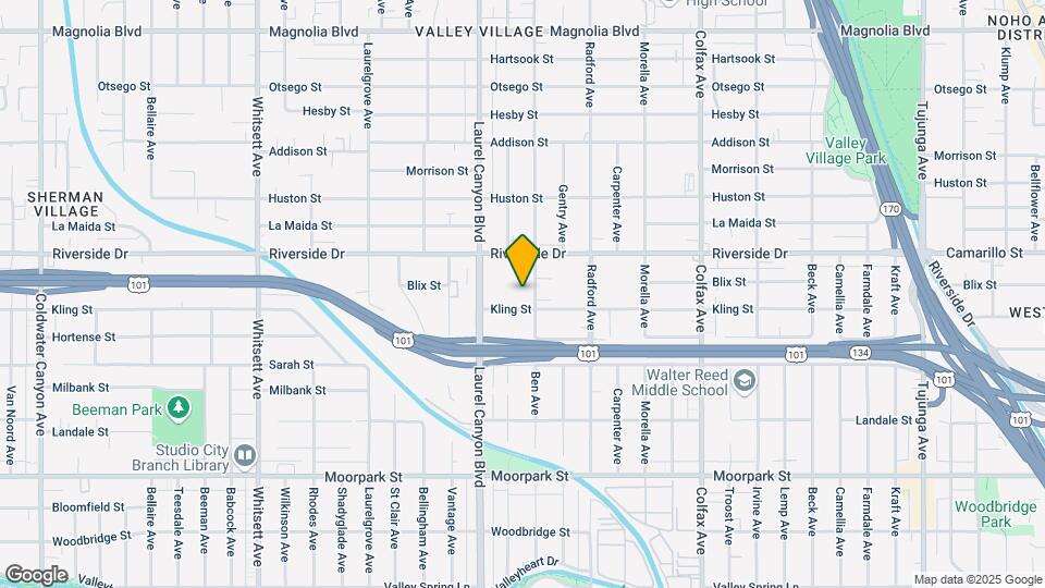 12015 Kling St Mapa y Detalles de la Ubicación