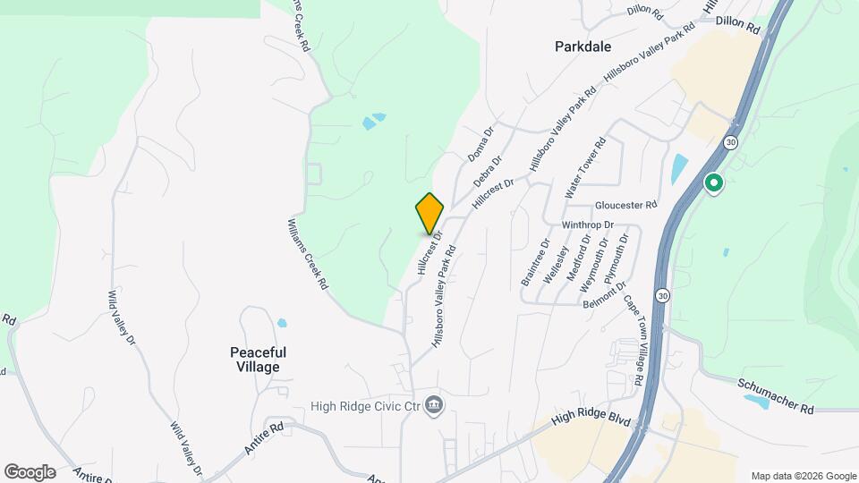 2513 Hillcrest Dr Map and Location Details