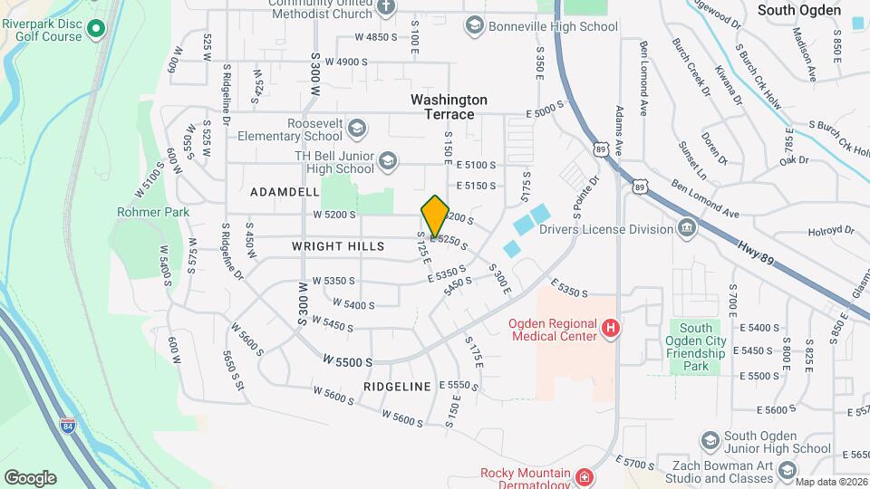 137 E 5250 S Map and Location Details