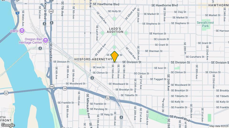 1600 SE Division St Map and Location Details