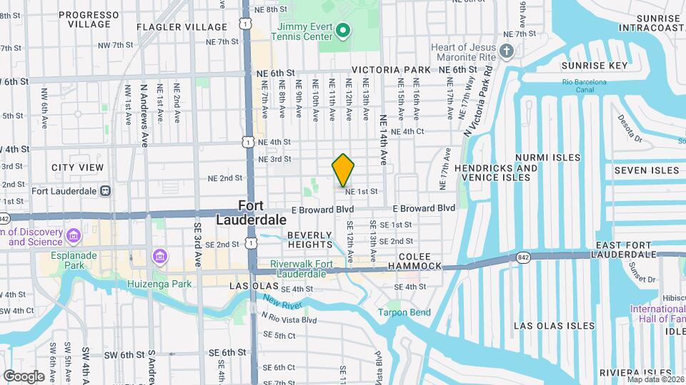 1110 NE 1st St Map and Location Details