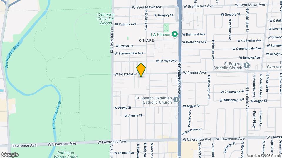 8617 W Foster Ave Map and Location Details