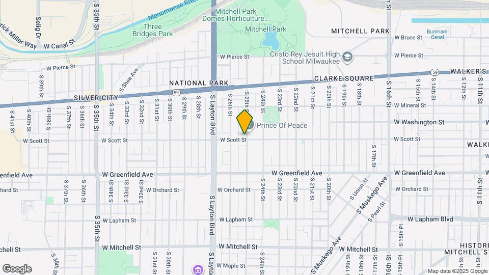 1143 S 25th St Map and Location Details