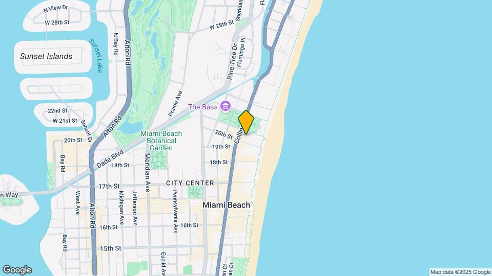 2001 Collins Ave, Unit 1505 Map and Location Details