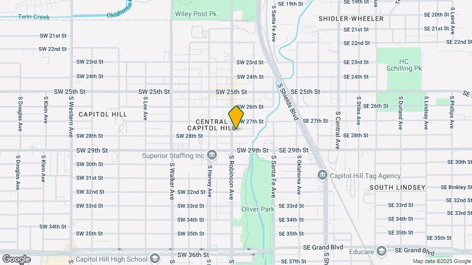 2820 S Robinson Ave Map and Location Details