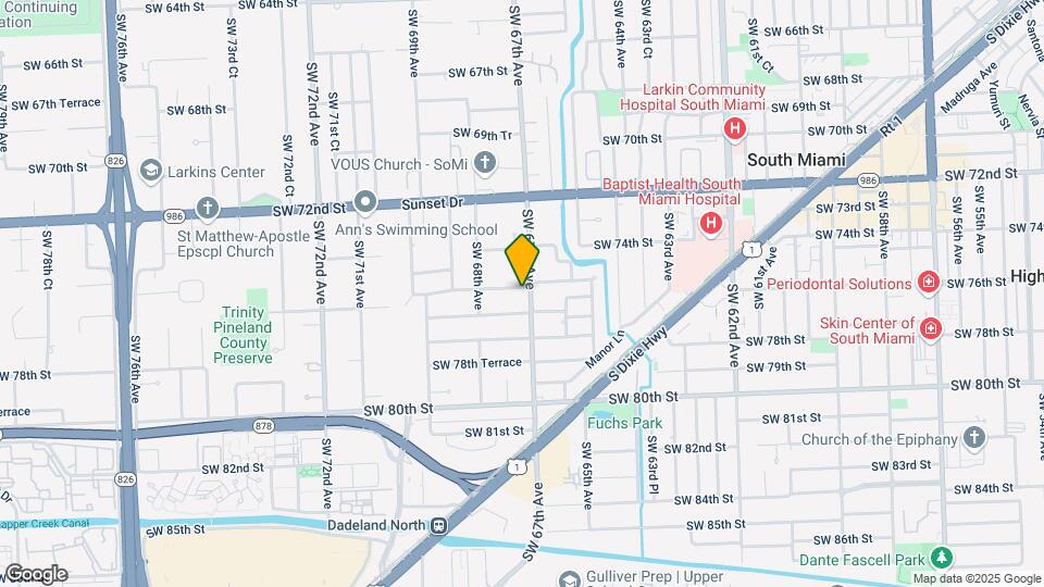 7550 SW 67th Ave Mapa y Detalles de la Ubicación