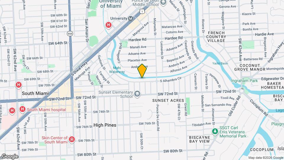 1151 S Alhambra Cir Map and Location Details