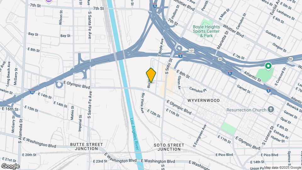 1310 Rio Vista Ave Map and Location Details