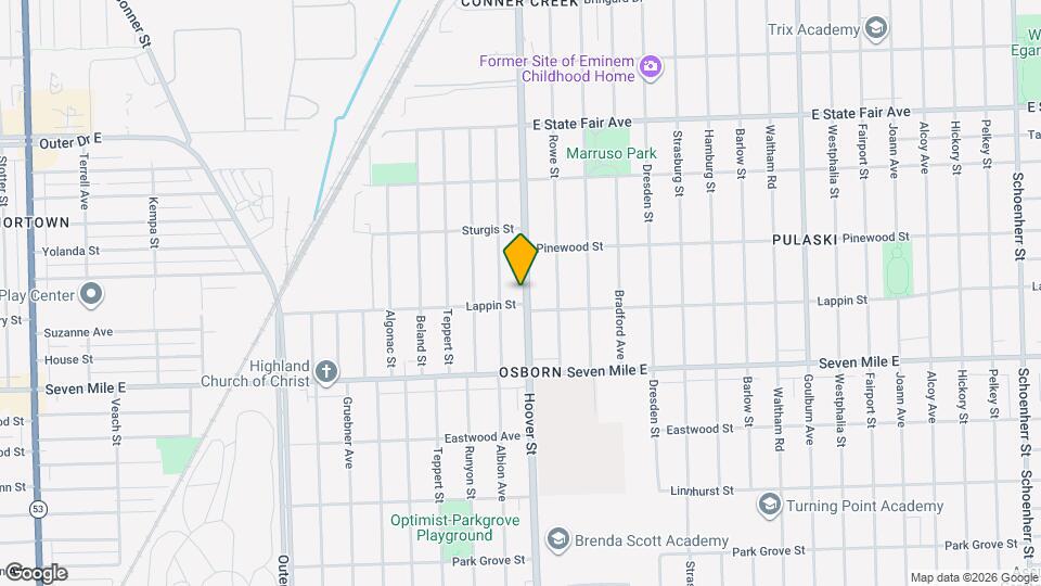 19335 Hoover St Map and Location Details
