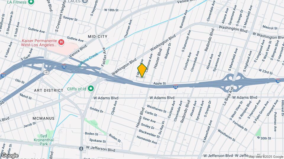 2421 Carmona Ave Map and Location Details