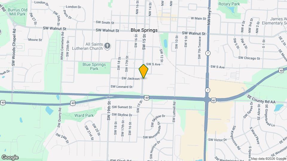 Blue Springs Apartments Map and Location Details