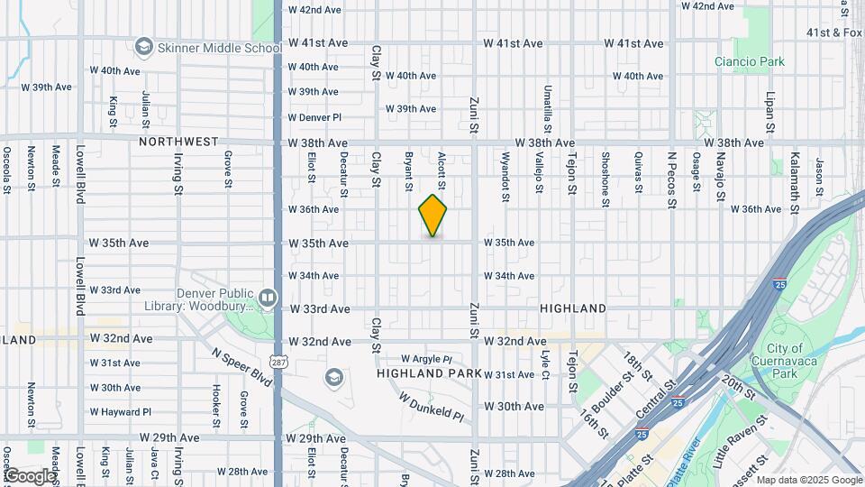 2530 W 35th Ave Map and Location Details