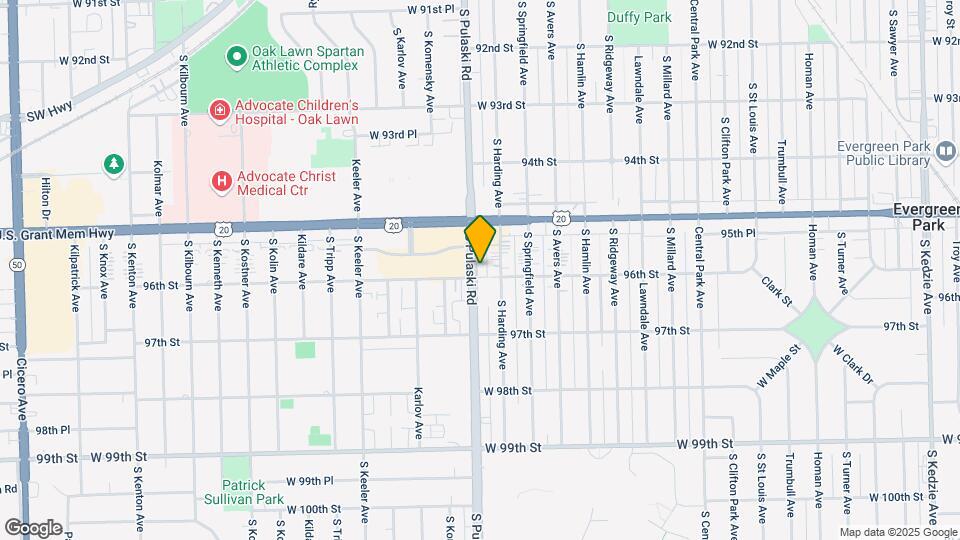 9559 S Pulaski Rd Map and Location Details