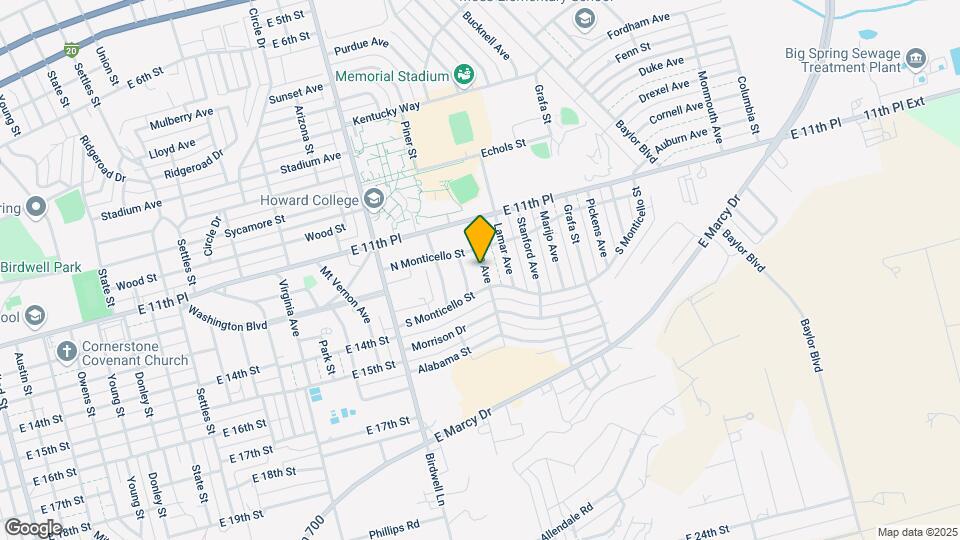 1300 Barnes Ave Mapa y Detalles de la Ubicación