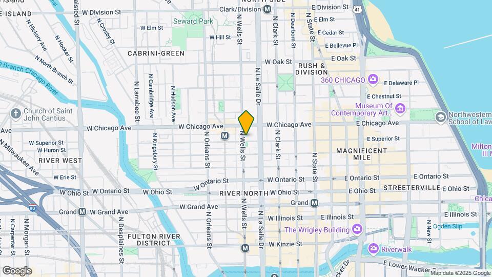 731 N Wells St Map and Location Details