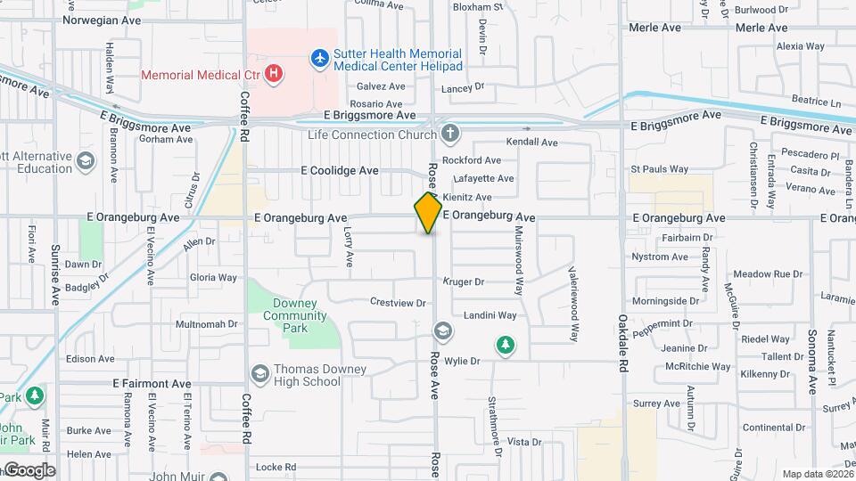 1329-1331 Rose Ave Map and Location Details