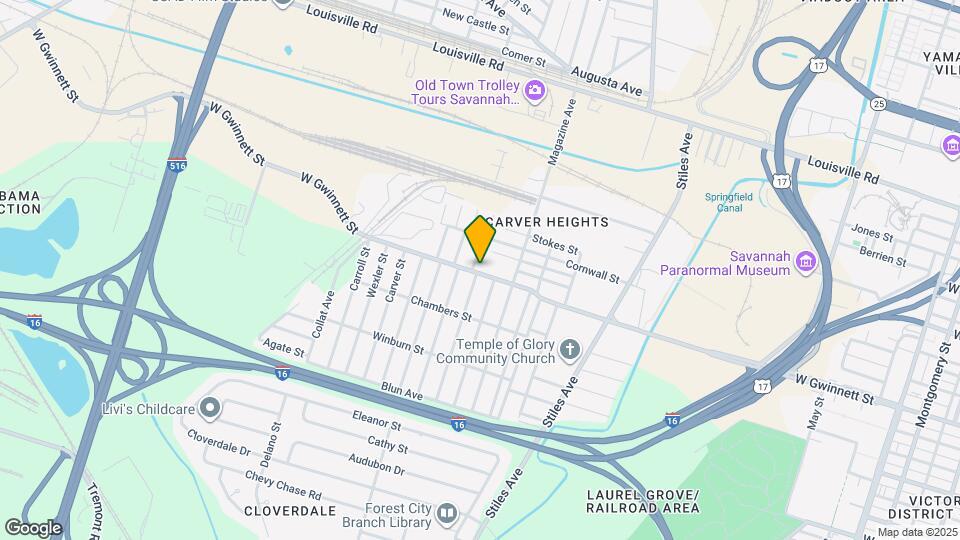 1626 W Gwinnett St Mapa y Detalles de la Ubicación