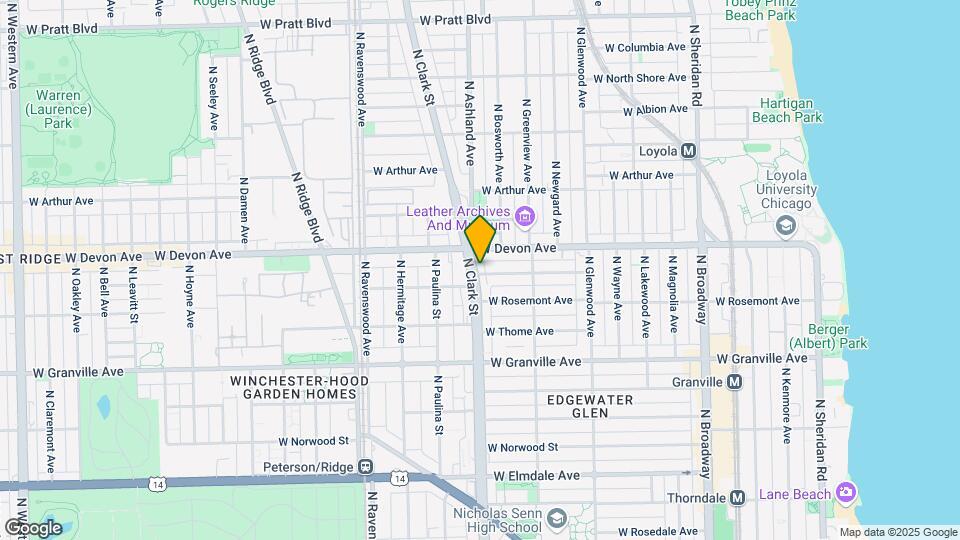 6333 N Clark St Mapa y Detalles de la Ubicación